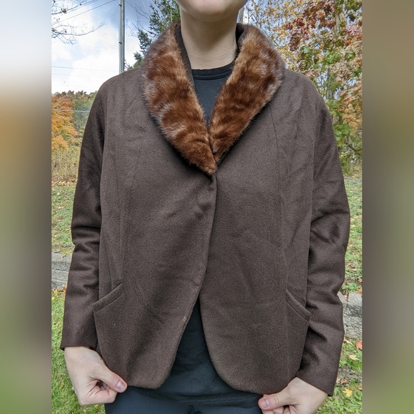 Vintage Fur Collar Jacket - Picture 3 of 5